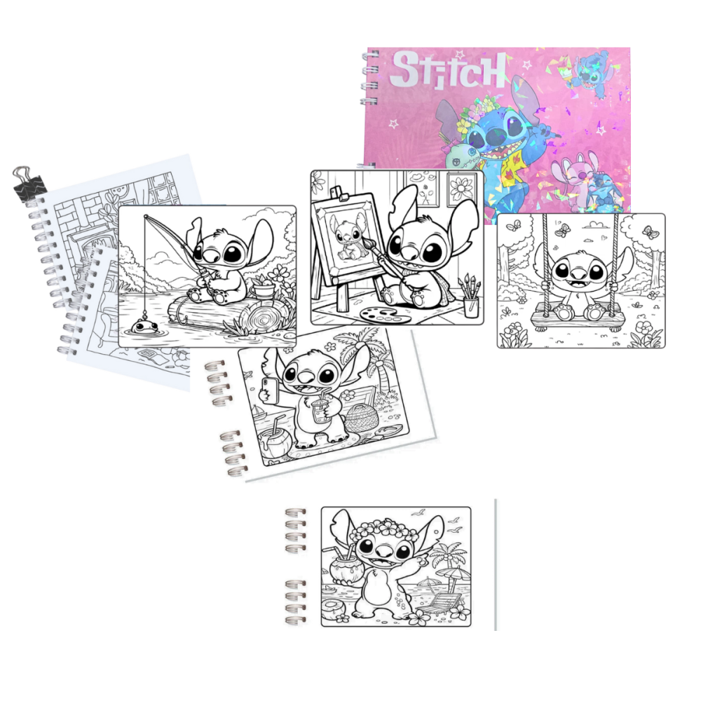 Caderno de Desenho Bobbie Goods Stitch Capa Dura A5 com 48 Folhas 180g XLS HB-02