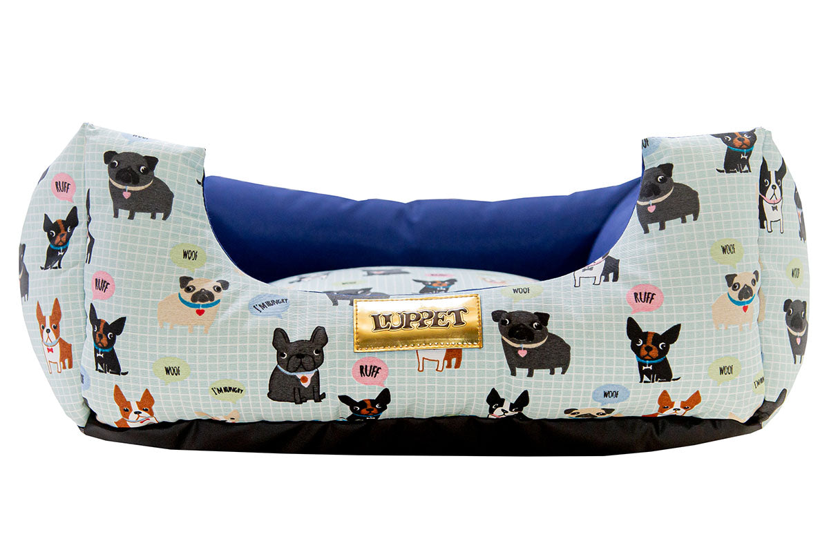 Kit Enxoval Luxo para Cachorro 100% Impermeavel Luvén- Azul Cachorrinho M