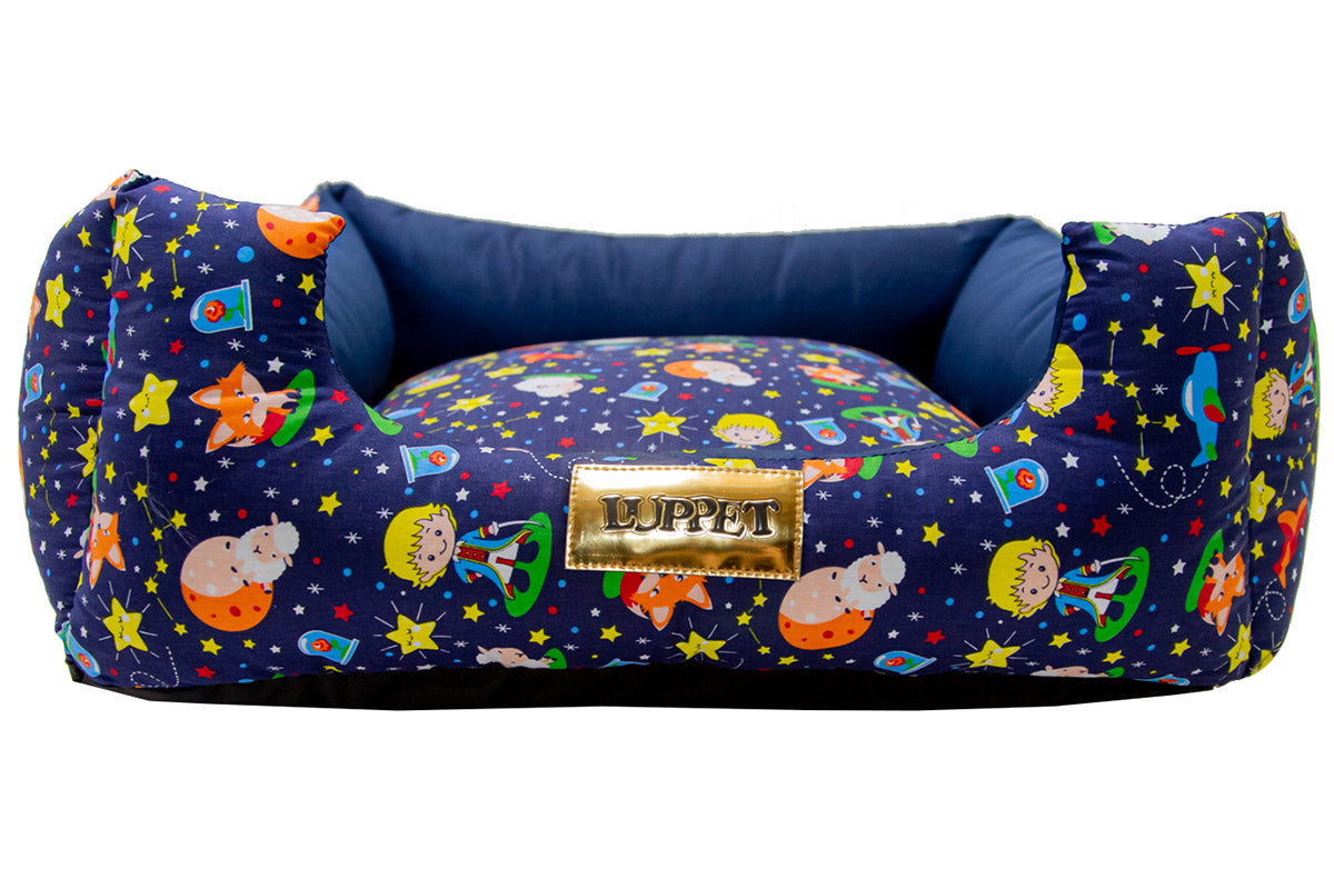 Cama Quadrada para Cachorro ou Gato Luvén- Luxo Pequeno Príncipe Tamanho:G